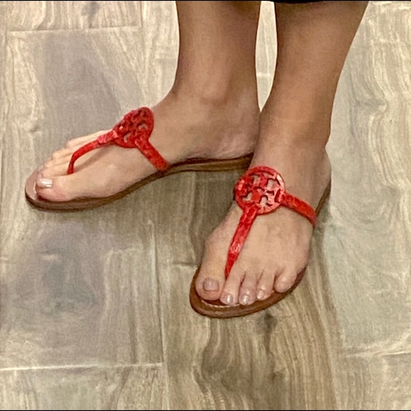 Tory Burch Mini Miller Gabriel Leather Sandals - Picture 3 of 5